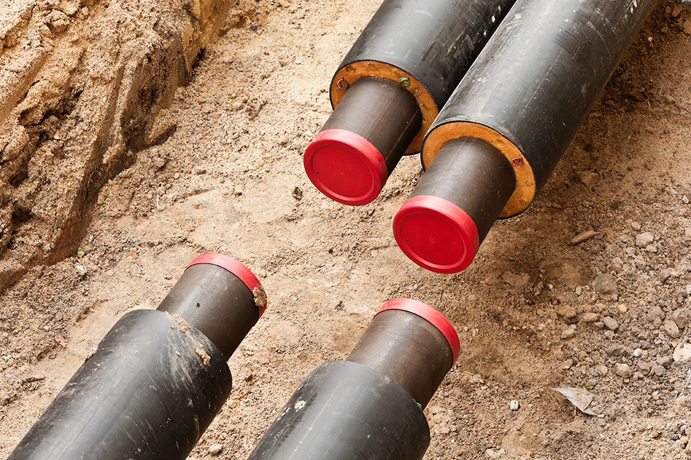 Pressure testing of district heating pipes with the smart memo