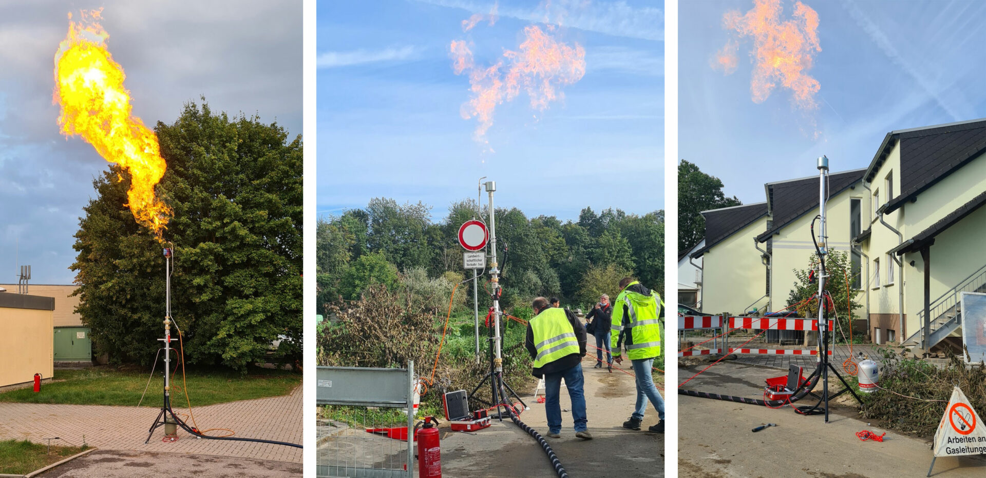 Mobile Gasfackel XL im Einsatz