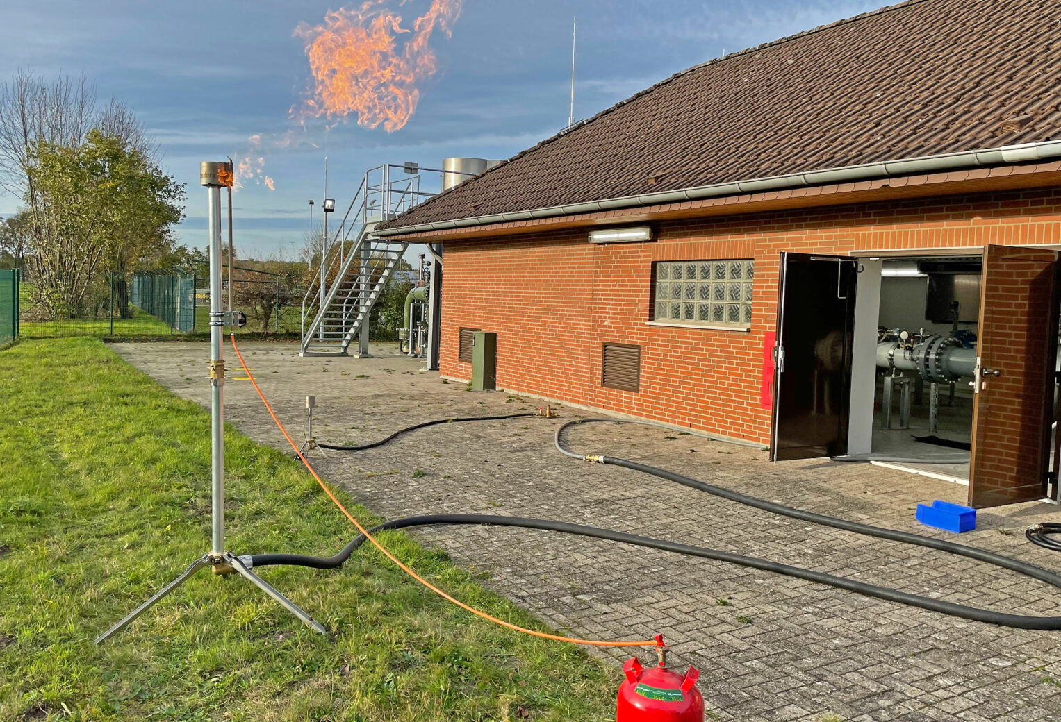 Mobile Gasfackel XL mit Flammenrückschlagsperre