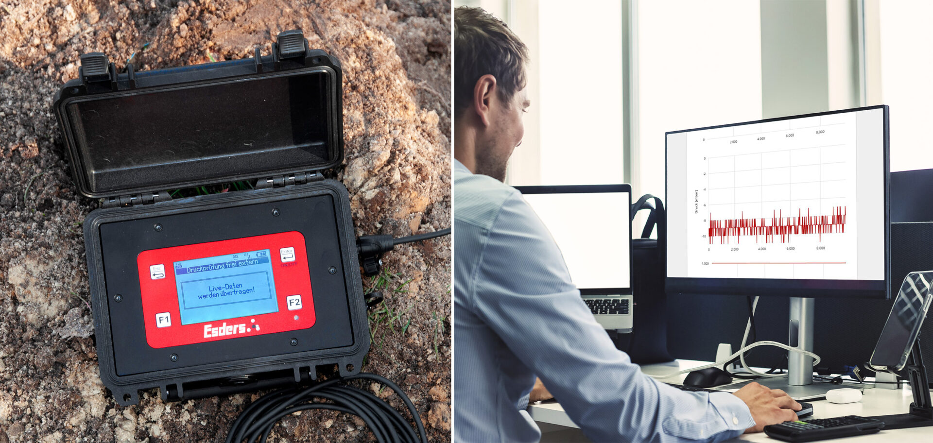 Live measurement during pressure testing with the smart memo
