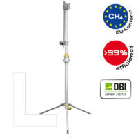 Mobile Gas Flare L - 99 per cent efficiency, complies with EU requirements